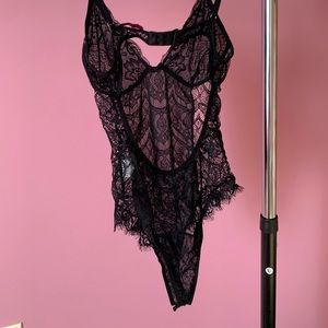 Black lace teddy